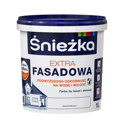 Farba fasadowa Extra śnieżnobiały 1 l Śnieżka