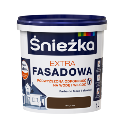 Zdjęcie farba fasadowa extra brązowy 1 l śnieżka