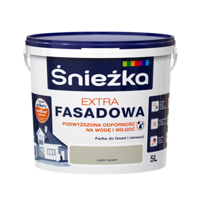 Farba fasadowa Extra jasny szary 5 l Śnieżka