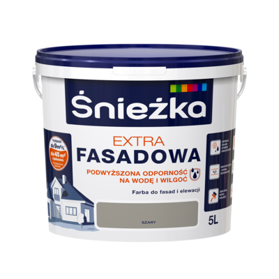 Farba fasadowa Extra szary 5 l Śnieżka