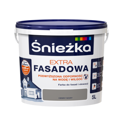 Farba fasadowa Extra ciemny szary 5 l Śnieżka