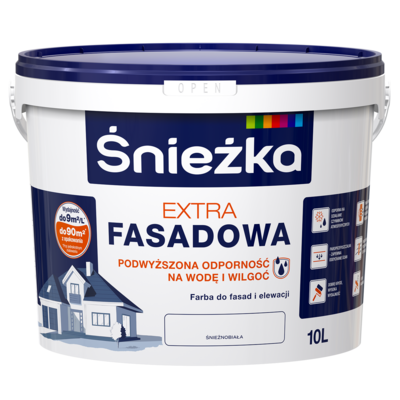 Farba fasadowa Extra śnieżnobiały 10 l Śnieżka