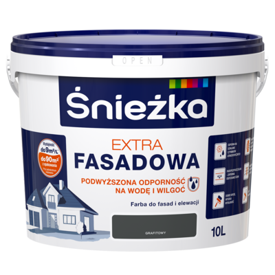 Farba fasadowa Extra grafitowy 10 l Śnieżka