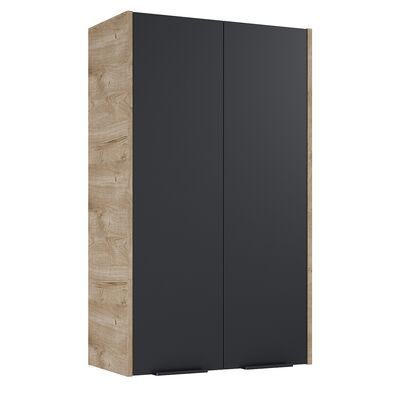 Szafka łazienkowa wisząca czarno-brązowa 100 x 59,6 cm Elita