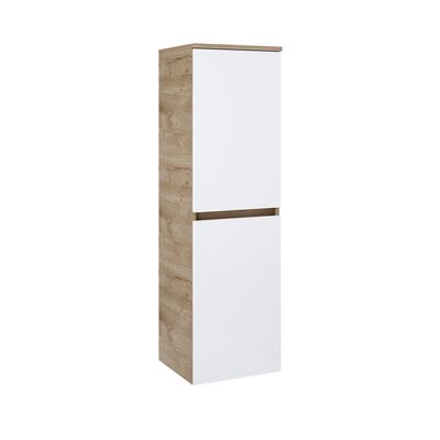 Szafka łazienkowa półsłupek biało-brązowa 120 cm Elita