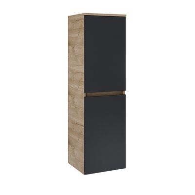 Szafka łazienkowa półsłupek czarno-brązowa 120 cm Elita