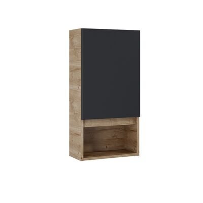 Szafka łazienkowa wisząca czarno-brązowa 80 x 40 cm Elita