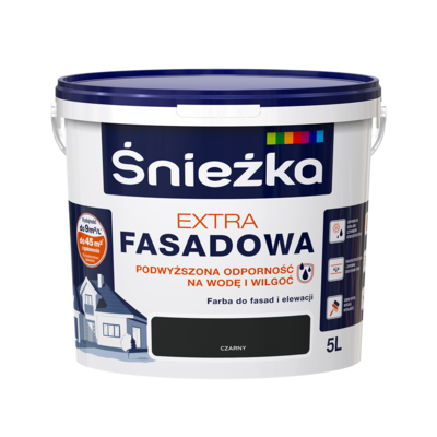 Farba fasadowa Extra czarny 5 l Śnieżka