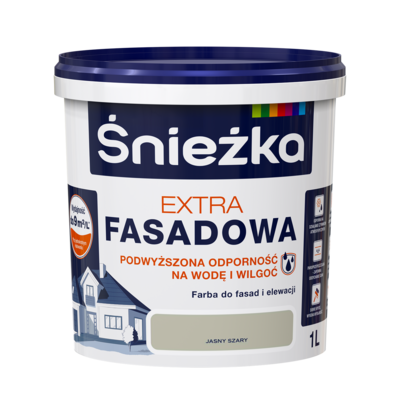 Zdjęcie farba fasadowa extra jasny szary 1 l śnieżka