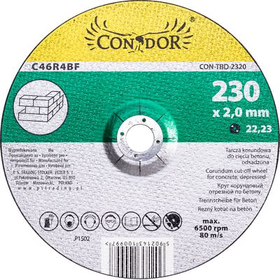 Tarcza korundowa do cięcia betonu 230 x 3 mm Condor