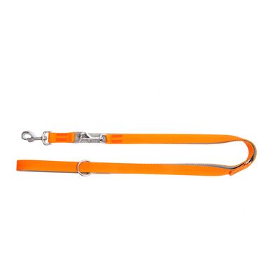 Smycz Energy Silver przedłużana z taśmy pp pojedynczej pomarańczowo-szara 2 x 220 cm 14738