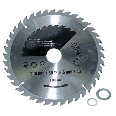 Piła tarczowa do drewna 200 mm x 40 T Condor