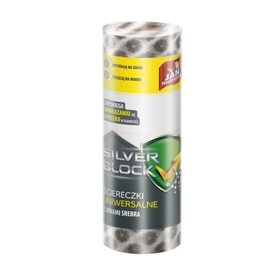 Ściereczki na rolce Silver Block 50 sztuk Jan Niezbędny