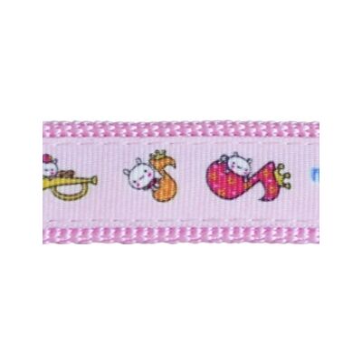 Komplet smycz / obroża NT różowe 2 cm SR43