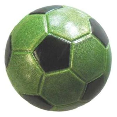 Piłka 72 mm football zielona brokat