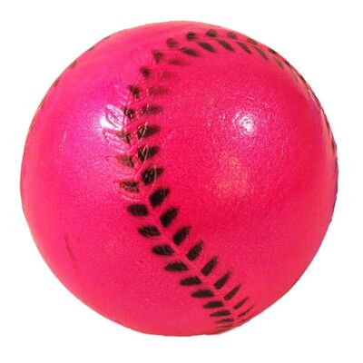 Piłka 90 mm baseball różowa brokat Z783