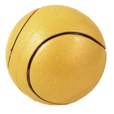 Piłka 90 mm tenis żółta brokat Z782