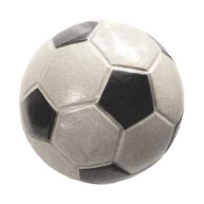 Piłka 40 mm football srebrna brokat