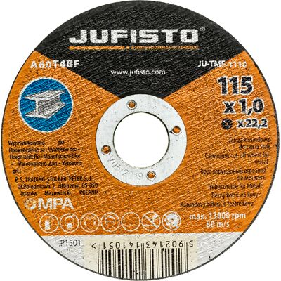 Tarcza do cięcia 115 x 1 x 22,2 mm stal Jufisto