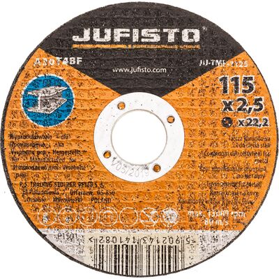 Tarcza do cięcia 115 x 2,5 x 22,2 mm stal Jufisto