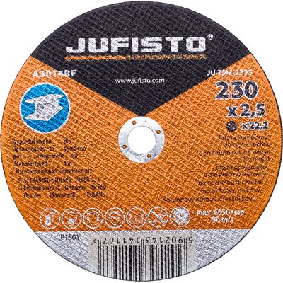 Tarcza do cięcia 230 x 2,5 x 22,2 mm stal Jufisto