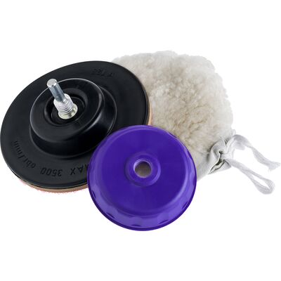 Rotopuc na rzep z futerkiem polerskim 125 mm Condor