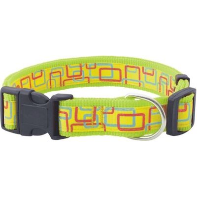 Obroża NT kwadraty zielona 2,5 cm SD24
