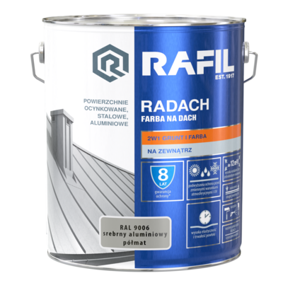 Farba na dach Radach srebrny aluminiowy 10 l