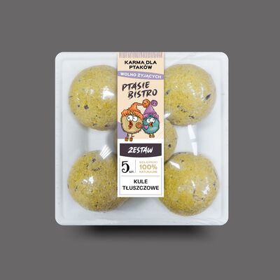 Kule tłuszczowr na tacce 450 g 5 szt.