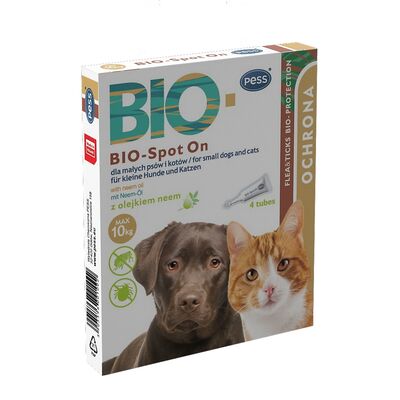 Olej neem Bio-spot on 4 x 1 g dla kotów i małych psów