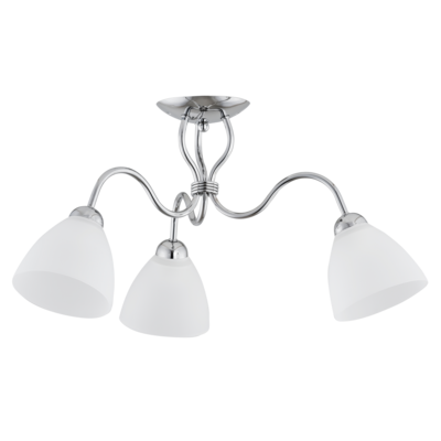 Lampa wisząca Ariel E27 3 x 60 W biały, chrom