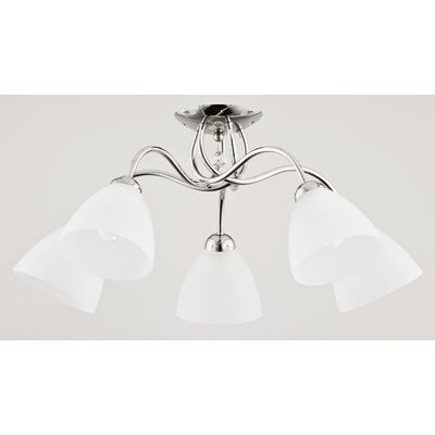 Lampa wisząca Amarillo E27 5 x 60 W srebrny, biały