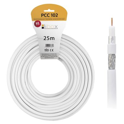 Kabel koncentryczny RG6U 25 m LIBOX PCC102-25