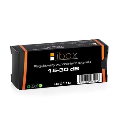 Wzmacniacz sygnału DVB-T z regulacją 15-30 dB LB0118 LIBOX