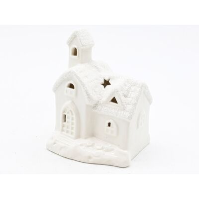 Kominek ceramiczny BN LED 11 cm biały