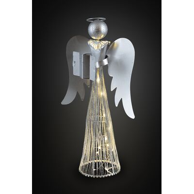 Anioł LED 39,5 cm srebrny