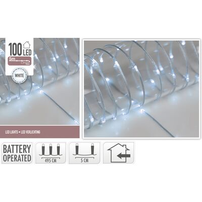 Łańcuch świetlny 100 LED 495 cm zimne białe