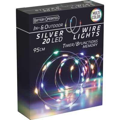 Łańcuszek 20 micro LED 95 cm multikolor