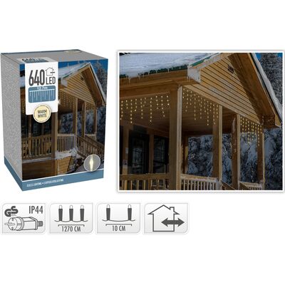 Kurtyna Soft Wire 12,7 m 640 LED ciepłe białe