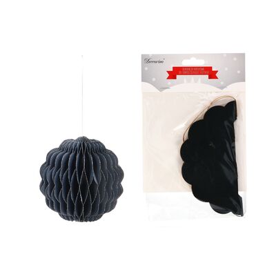 Dekoracja papierowa bombka brokatowa 15 cm