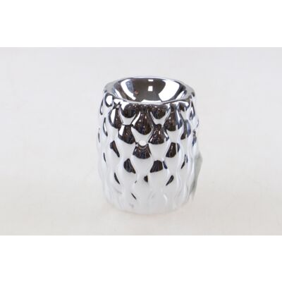 Kominek ceramiczny 7 x 7,5 cm srebrny