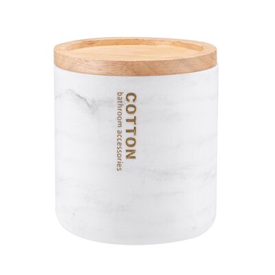 Pojemnik na płatki kosmetyczne MARBLE biały