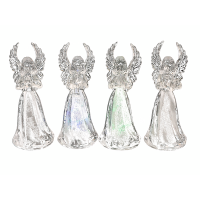 Aniołek LED 11,5 cm transparentny