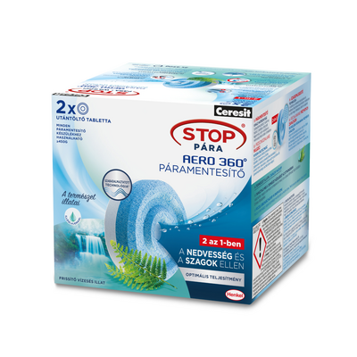 Tabletki AERO 360° Aromatherapy Górski Wodospad STOP Wilgoci 2 x 450 g Ceresit