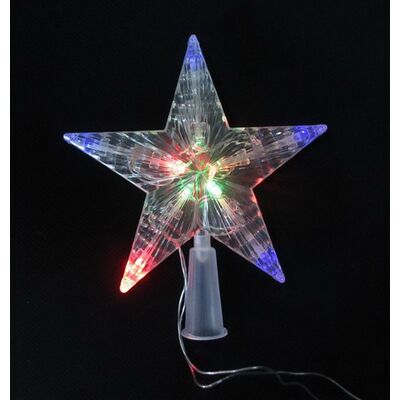 Czubek na choinkę 10 LED 16 cm gwiazda