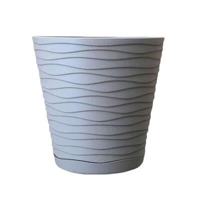 Doniczka Tedi 17 cm popielata