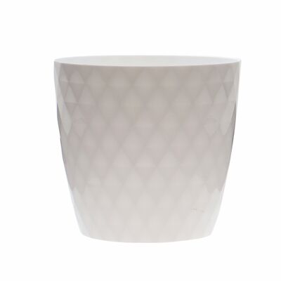 Doniczka Cristal 14 cm biała