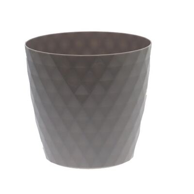 Doniczka Cristal 12 cm popielata