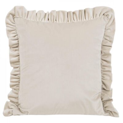 Poszewka dekoracyjna VELVET25C 45 x 45 cm kremowa