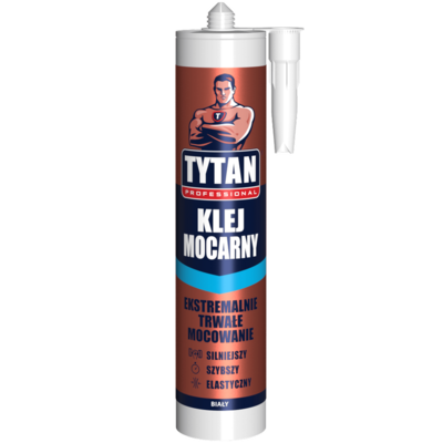 Klej montażowy uniwersalny biały MOCARNY 290 ml TYTAN PROFESSIONAL